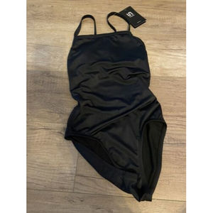 Syrokan One Piece Athletic Training Swimsuit Size Int’l 28 Sport Swim Wear black
